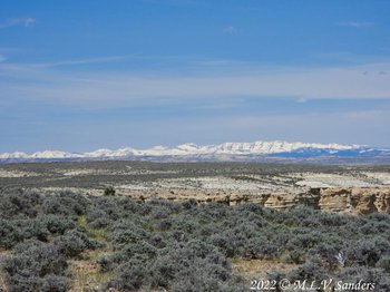 At the top of the ridge we saw the snow covered mountains of the  Gros Ventre Range.