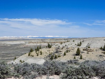 The hill to the right of this photo had three distinct layers: lower white rocks, middle yellow rocks, and top white rocks