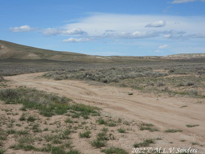 Here is the road full of pot holes and ruts we were on before getting on the well maintained Fishing Access Road.