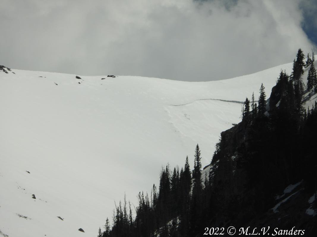 Perhaps that is where there was an avalanche. Green River Lakes.